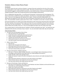Chemistry: History of Atom Theory Project