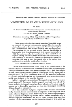MAGNETISM OF URANIUM INTERMETALLICS