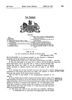 46 VICT 1882 No 28 Native Land Division