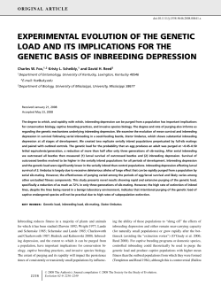 EXPERIMENTAL EVOLUTION OF THE GENETIC LOAD AND ITS