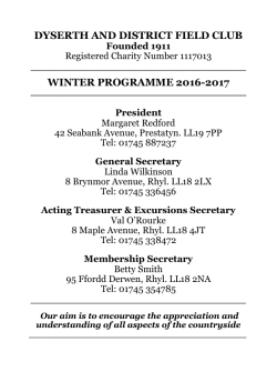 For Winter Programme 2016/17 click here
