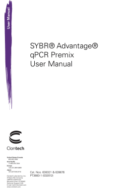 SYBR&reg; Advantage&reg; qPCR Premix User Manual