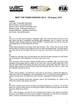 MEET THE CREWS SESSION LEG 2 &ndash; 20