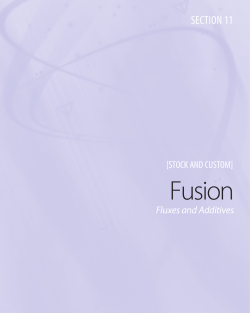Fusion Flux and Additives Standards_.