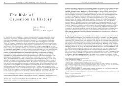 The Role of Causation in History