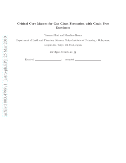 Critical Core Masses for Gas Giant Formation with Grain
