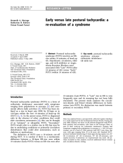 Early Versus Late Postural Tachycardia: A Re-evaluation of