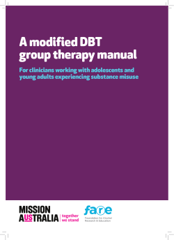 A modified DBT group therapy manual