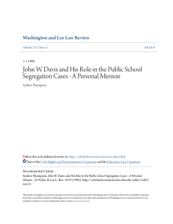 John W. Davis and His Role in the Public School