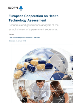 European Cooperation on Health Technology Assessment