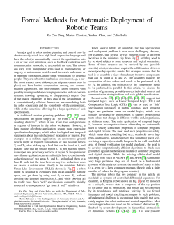 Formal Methods for Automatic Deployment of Robotic Teams