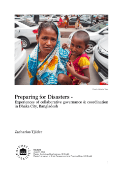 Preparing for Disasters