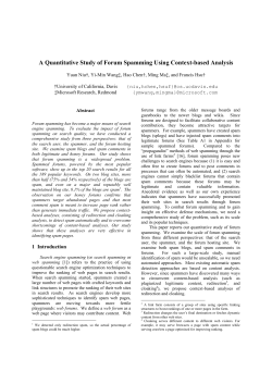 A Quantitative Study of Forum Spamming Using
