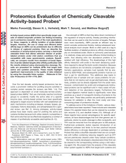 Proteomics Evaluation of Chemically Cleavable Activity
