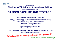 CARBON CAPTURE AND STORAGE Even with second marking!