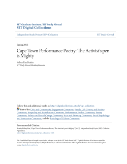 Cape Town Performance Poetry