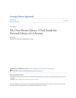 My Own Private Library - Digital Commons @ Kennesaw State