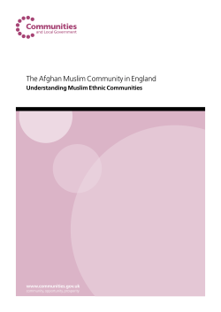 The Afghan Muslim Community in England