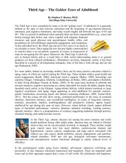 Third Age &ndash; The Golden Years of Adulthood