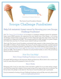 Scoops Challenge Fundraiser - The Cancer Couch Foundation