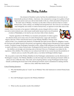 The Whiskey Rebellion