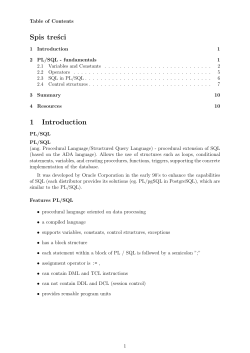 Spis treści 1 Introduction