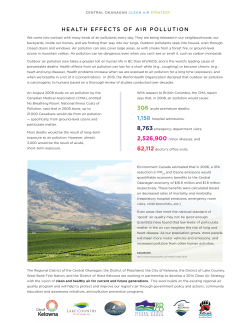 Health Effects of Air Pollution - Regional District of Central Okanagan