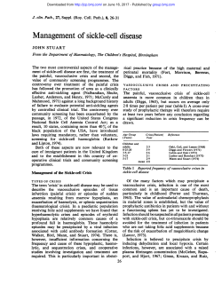 Management of sickle-cell disease