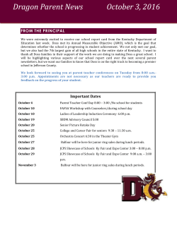 Dragon Parent News, Oct 03, 2016