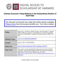 Ordinary Economic Voting Behavior in the Extraordinary Election of