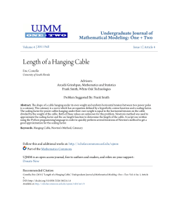 Length of a Hanging Cable - Scholar Commons