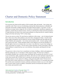 Charter and Domestic Policy Statement