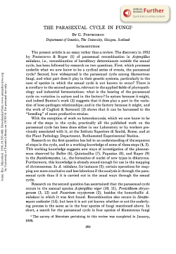 The Parasexual Cycle in Fungi - University of Toronto Mississauga