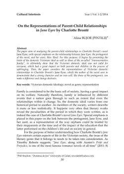 On the Representations of Parent-Child Relationships in Jane Eyre