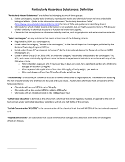 Particularly Hazardous Substances: Definition