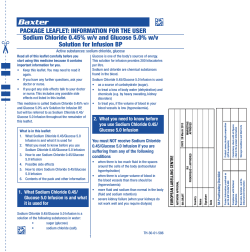 INFORMATION FOR THE USER Sodium Chloride 0.45% w/v and
