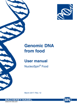 Genomic DNA from food - Macherey