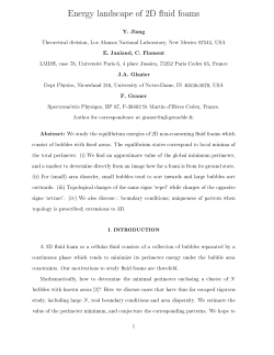 Energy landscape of 2D fluid foams