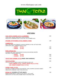 Dinner - Thai Topaz