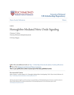 Hemoglobin-Mediated Nitric Oxide Signaling