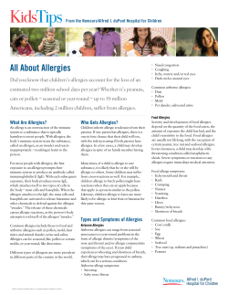All About Allergies - Nemours Children`s Health System