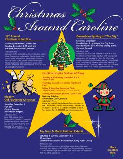 2012 Christmas Around Caroline Flyer