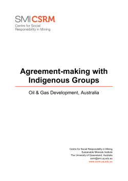 Agreement-making with Indigenous Groups