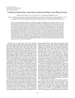 Evolutionary Relationships, Cospeciation, and Host
