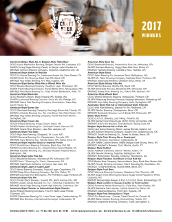 2017 Best of Craft Beer Awards Results