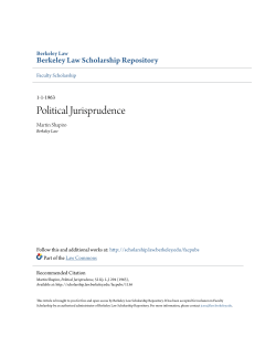 Political Jurisprudence - Berkeley Law Scholarship Repository
