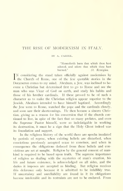 The Rise of Modernism in Italy.