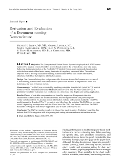 Derivation and Evaluation of a Document