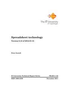 Spreadsheet technology