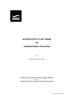 introduction to the theme of transnational education